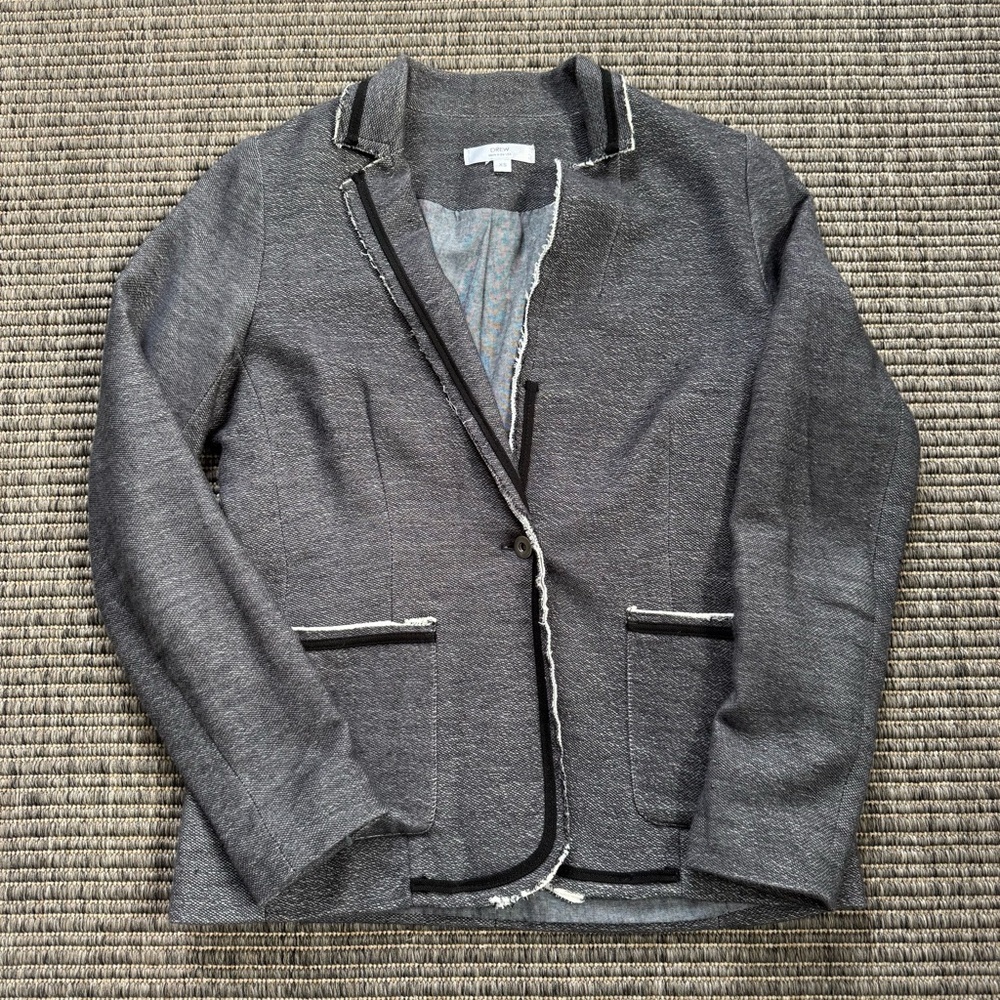 Drew- Gray Blazer with Black Trim